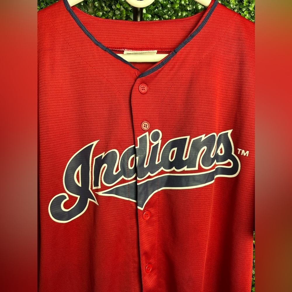 Cleveland Indians Carlos Santana #41 Red Jersey - Sz XL - Picture 4 of 9